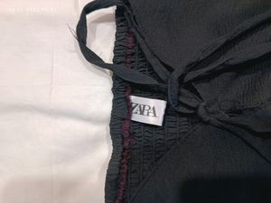 Zara Black Long Sleeve Crop Top