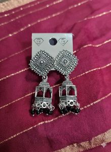 Kite Oxidised Jhumka Earrings