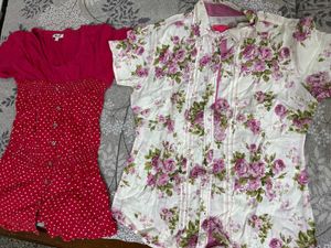 Girls One Shirt And Top.Combo