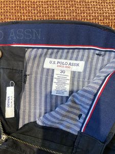 US POLO ASSN Black Chinos (Waist Size 30 Inches)