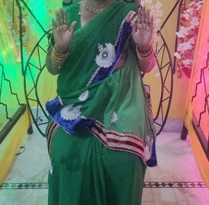 Beautiful Saree In Three Colour With Wow Blouse