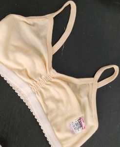 Simple Cotton Bras - White &amp; Cream - Size 30/75