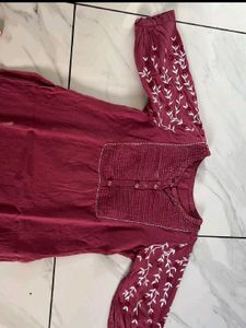 Maroon Embroidered Tunic