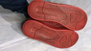 Adidas Red High-Top Sneakers
