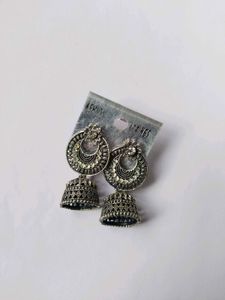 Silver Jhumka Earrings