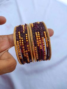 Maroon Colour Bangles Set