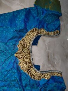 Silk Blouse with Embroidery Stickers