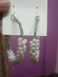 Pearl Hoop Earrings