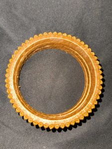 Artificial Gold Stone Wooden Bangles (Set of 4