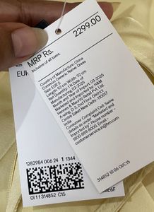H&amp;M Butter Yellow Silk Dress