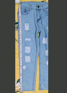 Ripped Raw Hem Jeans
