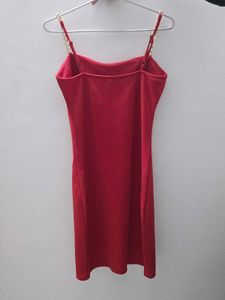 Red Chain Strap Bodycon Dress