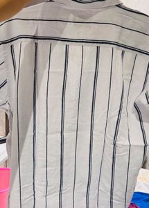 Linen Striped Shirt - M