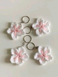 Crochet Apple Slice Keychain