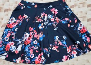 Floral Mini Flare Skirt