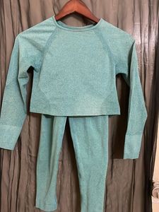 Long Sleeve Crop Top and pant Active wear