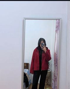 Red Velvet Hoodie Jacket