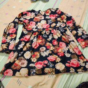 Floral Print Full Sleeves Top