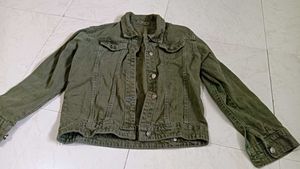 Olive Green Denim Jacket