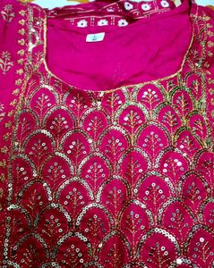 Long Stitched Flock Anarkali
