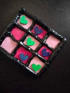 Heart Tic-Tac-Toe Dish