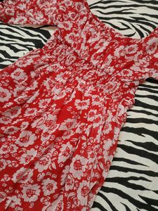 Antheaa Floral Cinched Waist Dress 🍒