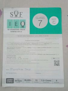 Questions Paper Olympiad Class 7
