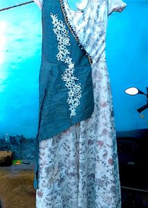 Floral Maxi Dress with Lace Detail