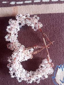 Sparkling Beaded Hoop Earrings