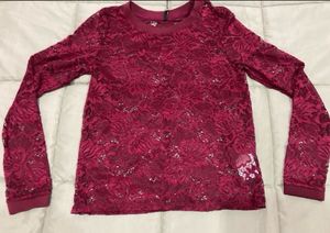 ONLYLace Top with Ribbed Hem