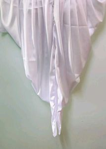 White Satin Dhoti Suit