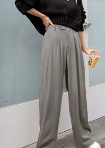 Wide Leg Korean Pleated Trousers
