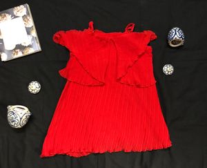 Sexy Red Frilled Top