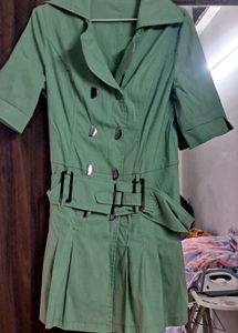 Pista Green Colored Dress