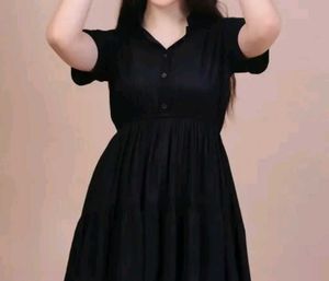 Black Fit &amp; Flare Mini Dress