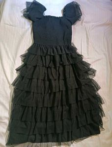 Elegant Black Ruffle Dress