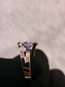 Elegant Silver Ring with Large Stone