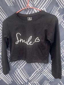 Black Smile Long Sleeve Tee