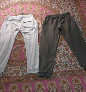 Mens Pack Of 2 Grey And White Colour Track Pant