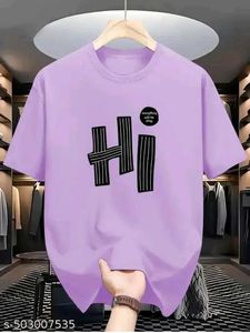 Trendy Lilac Graphic Print T-Shirt