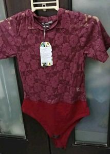 Floral Lace Bodysuit - M/L Size