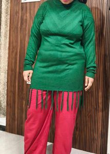 Green Turtleneck Sweater