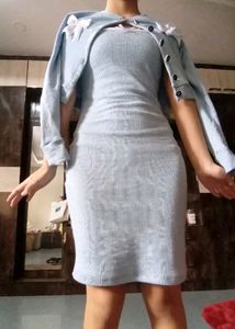 Korean Jacket And Dress Combo