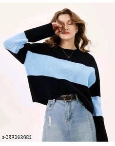 Striped Knit Sweater Top