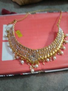 Elegant Kundan &amp; Pearl Choker Necklace