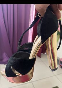 Black &amp; Gold Heels