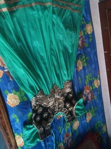 Green &amp; Gold Embellished Dress