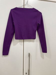 Branded Purple Long Sleeve Top