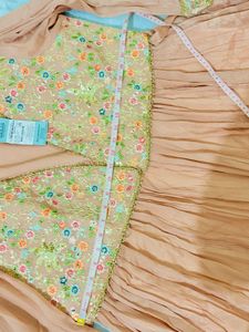 Peach Embroidered Anarkali Dress