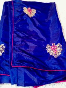 Elegant Embroidered  silk saree Blouse